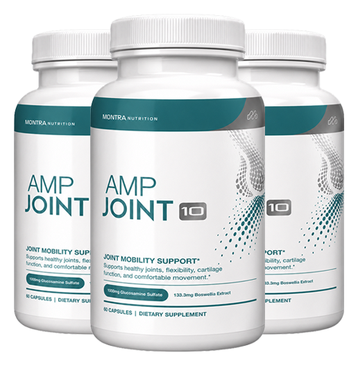 Three bottles of AMP Joint-10