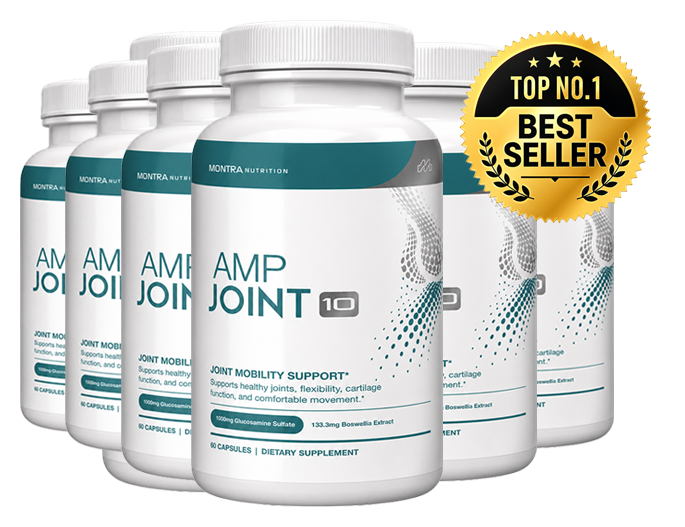 Six bottles of AMP Joint-10 with Top No. 1 Best Seller seal